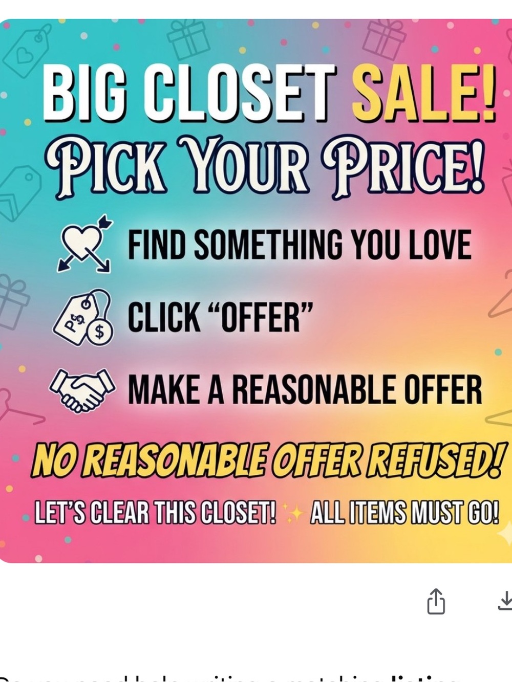 PICK YOUR PRICE SALE 🚨 No Reasonable Offer Refused!